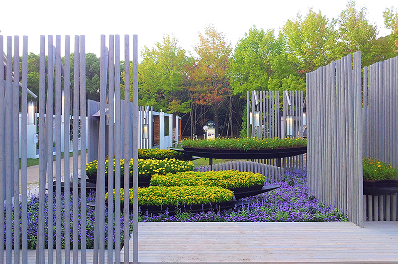 水上庭園（世界フラワーガーデンショー2016金賞）　ハウステンボス
